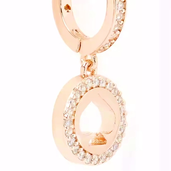 NWT! ♠️ kate spade pave drop earrings. Gold rose. Brand new with tags. - Picture 9 of 11